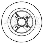 Key Parts 2 x Rear Brake Discs KBD5721S-x2