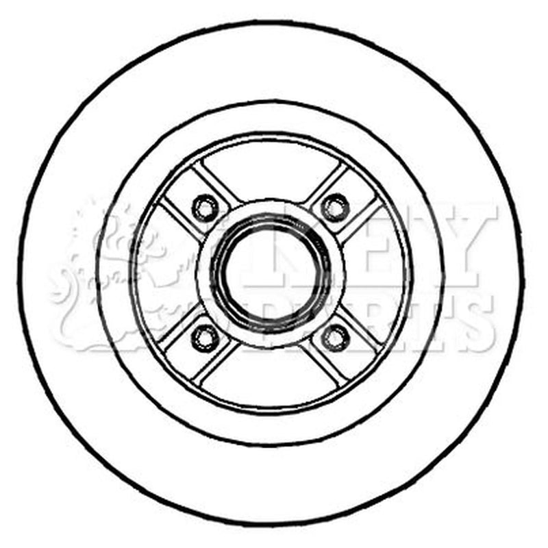 Key Parts 2 x Rear Brake Discs KBD5721S-x2