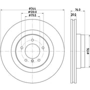 Mintex 2 x Brake Discs fits Land Rover Range Rover 2002-2012 3.0 3.6 4.2 4.4