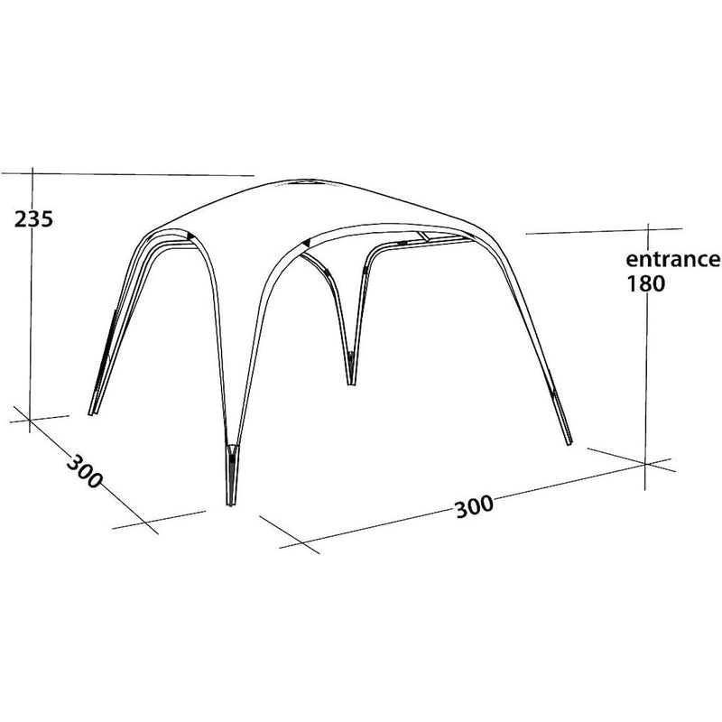 Outwell Summer Lounge Medium 3 x 3 Event Shelter Gazeebo with UPF 50+ Outwell  - Dynamic Drive