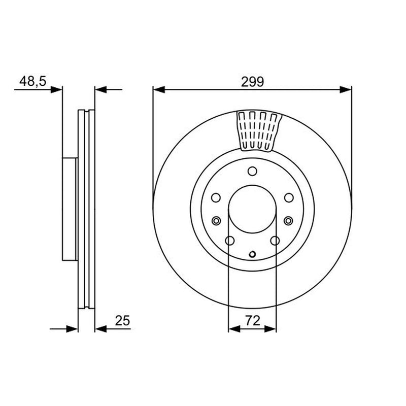 Bosch Front Brake Vented Discs & Pads fits Mazda 6 2007-2013 1.8 2.0 2.2 2.5