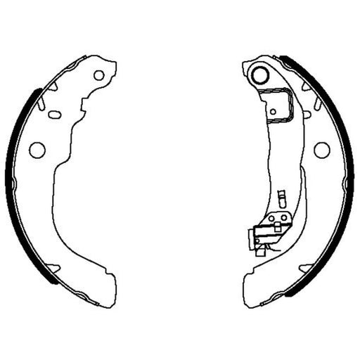 Mintex Brake Shoe Set Axle Kit fits Citroën C-Elysee 2012-2018 1.2 1.6