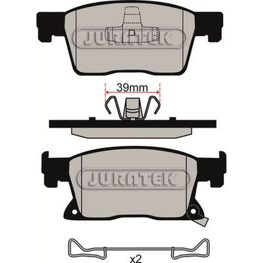 Juratek Front Brake Pad Set fits Opel Astra K 2015-2021 1.0 1.4 1.5 1.6