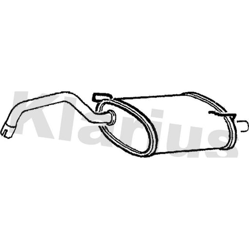 Klarius Box With Tail Pipe Rear fits Volvo 440 1992-1996 2.0