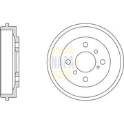 NAPA Brake Drum Assembly Rear fits Ford Fiesta 2010-2017 1.6