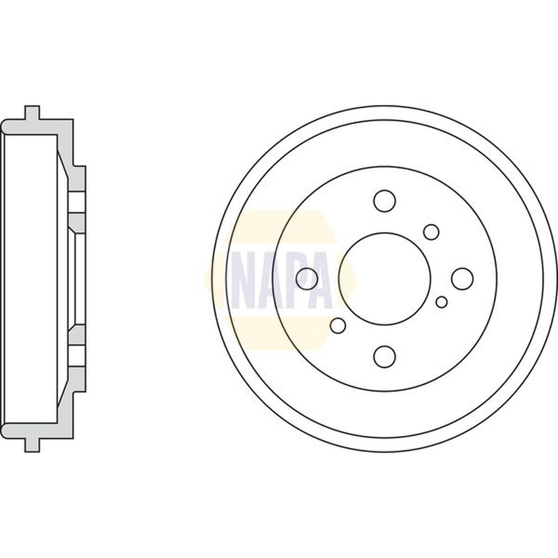 NAPA Brake Drum Assembly Rear fits Ford Fiesta 2010-2017 1.6