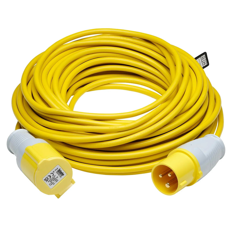 Defender Extension Lead 25m 110V 16A E85230 Yellow