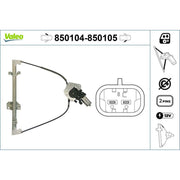 Valeo Electric Window Regulator Lifter Right Front 850105