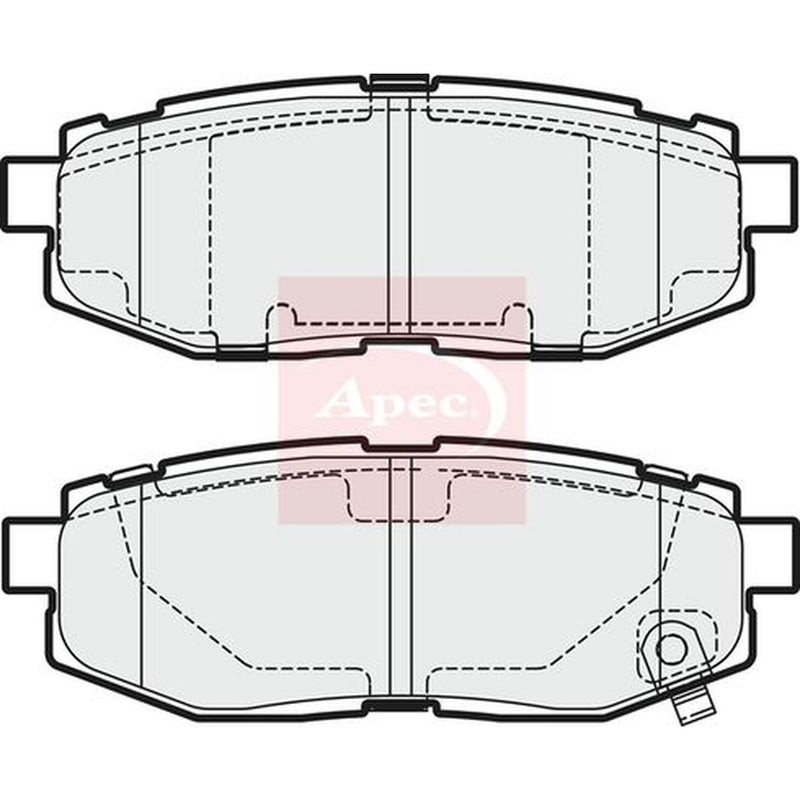 Apec Rear Brake Pad Set fits Subaru Brz 2012 on 2.0