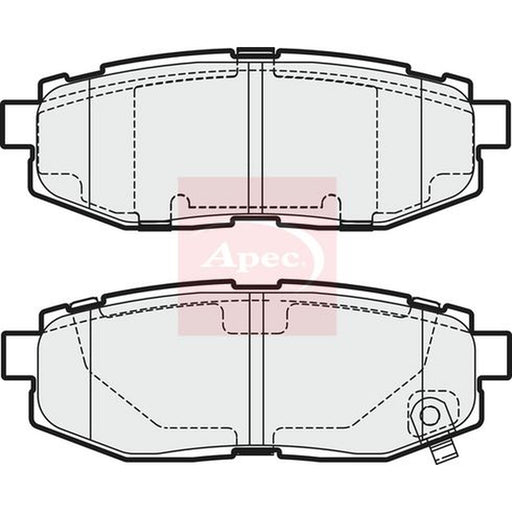 Apec Rear Brake Pad Set fits Subaru Brz 2012 on 2.0