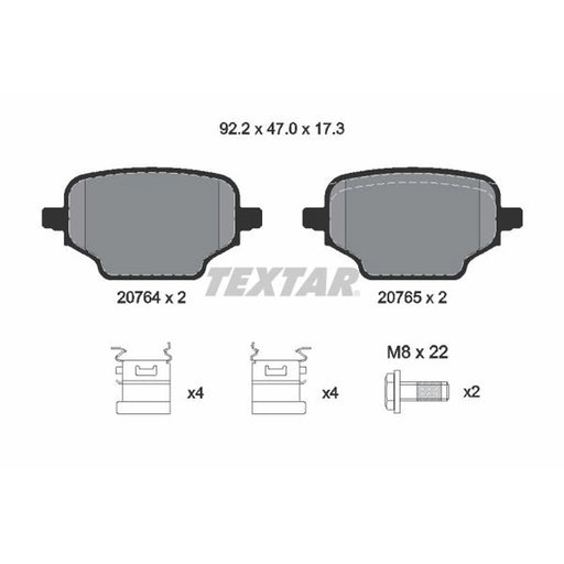 Textar Rear Brake Pad Set 2076401