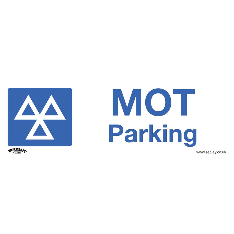Sealey Warning Safety Sign MOT Parking Rigid Plastic SS49P1 Sealey - Dynamic Drive