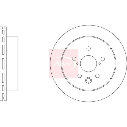 Apec 2 x Vented Brake Discs fits Lexus Is III 2013-2020
