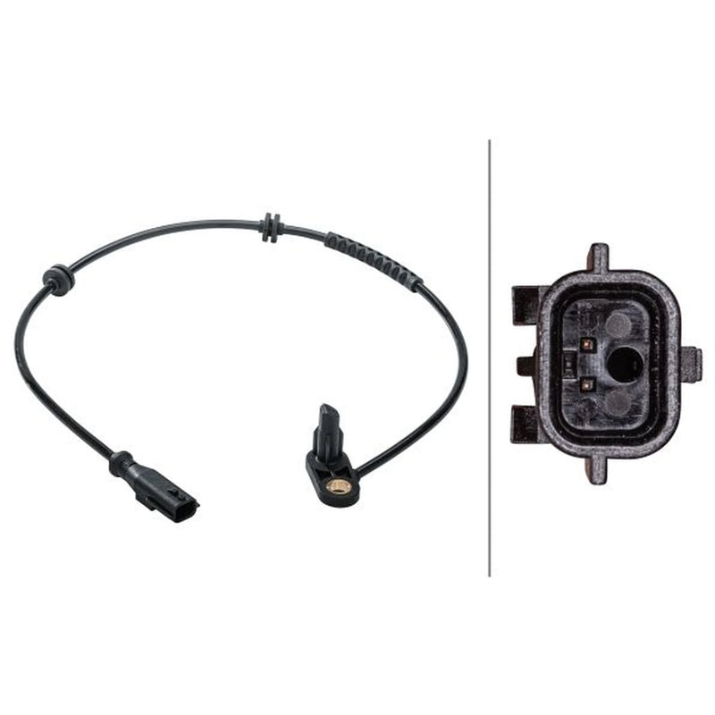 Hella ABS Wheel Speed Sensor Rear fits Renault Clio III 2005-2014