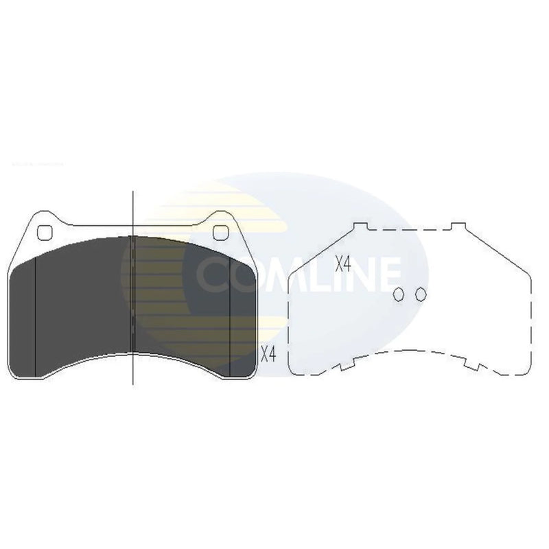 Comline 4 x Front Brake Pad Set fits Daimler Super Eight 2005-2009 4.2