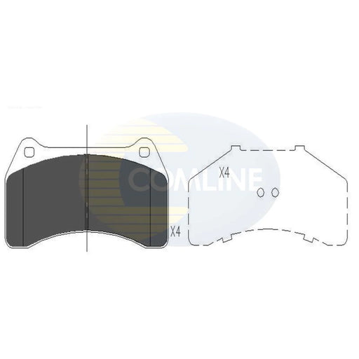 Comline 4 x Front Brake Pad Set fits Daimler Super Eight 2005-2009 4.2
