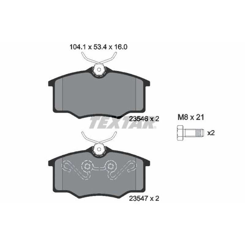 Textar Brake Pad Set 2354601