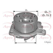 Apec Engine Cooling Water Pump fits Alfa Romeo 145 1994-2001 1.4 1.8 2.0