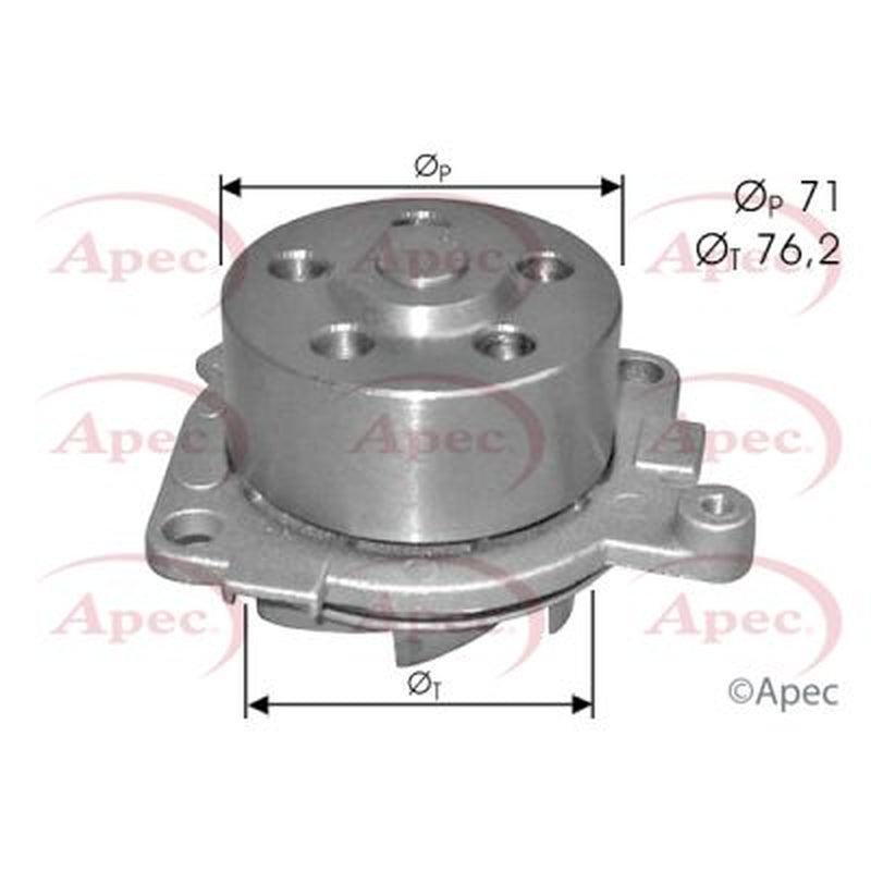 Apec Engine Cooling Water Pump fits Alfa Romeo 145 1994-2001 1.4 1.8 2.0