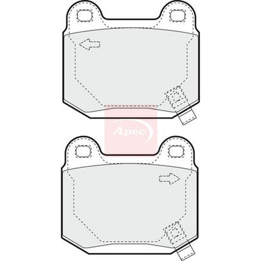 Apec Rear Brake Pad Set fits Maserati Ghibli II 1992-1997 2.0 2.8