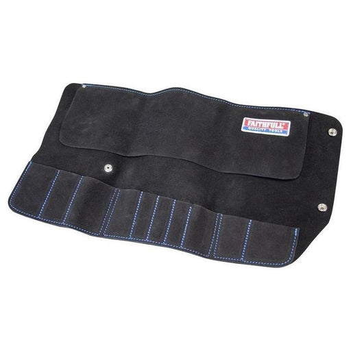 Faithfull 10 Pocket Leather Tool Roll Faithfull - NN4 Online
