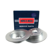 Borg & Beck Rear Brake Discs & Pads fits Nissan Tiida 2004-2013 1.5 1.6 1.8