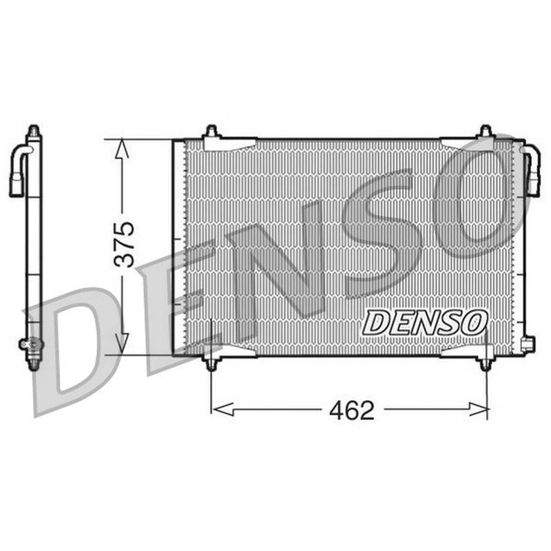 Denso Air Conditioning Condenser fits Peugeot 206 1998-2012 1.1 1.4 1.6 1.9 2.0