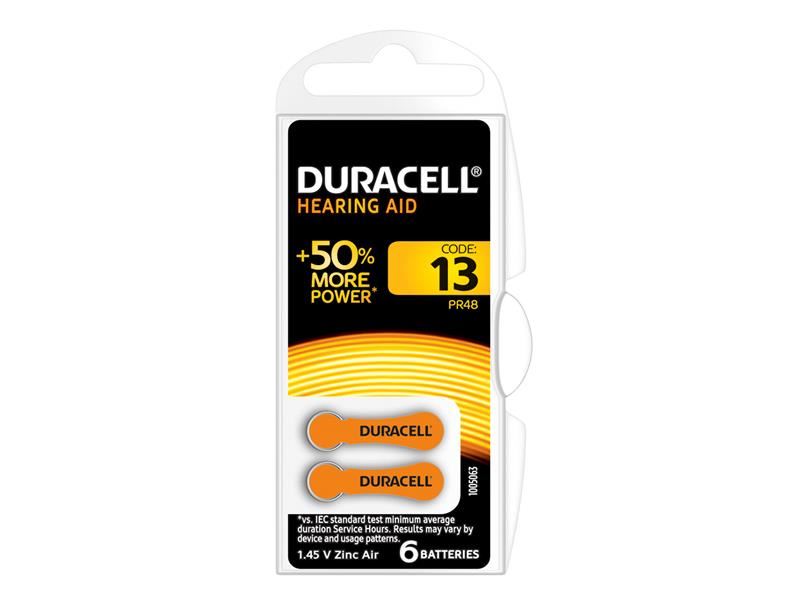 Duracell Specialty Hearing Aid Batteries Size 13 (6 Pack) Duracell - Dynamic Drive
