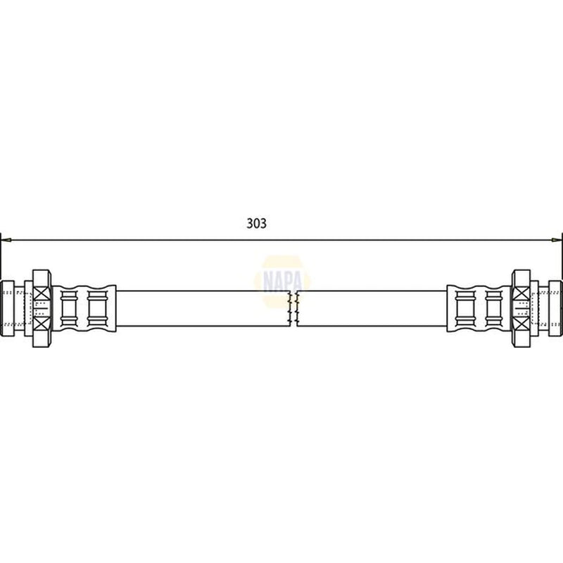 NAPA Brake Hydraulic Hose Line Rear NBH1218