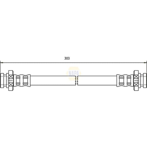 NAPA Brake Hydraulic Hose Line Rear NBH1218