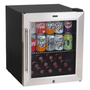 Baridi 50L Tabletop Drinks Fridge Mini Beer Cooler Glass Door Stainless Steel Baridi  - Dynamic Drive
