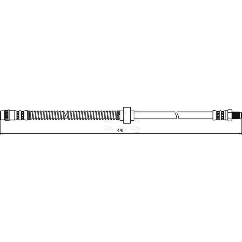 Apec Brake Hydraulic Hose Line Front fits Citroën Berlingo First 1996-2011
