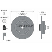 Textar 2 x Solid Rear Brake Discs 92237203-x2