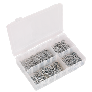 Sealey Lock Washer Assortment 1000pc Serrated Internal M5-M10 Metric AB057LW Sealey - Dynamic Drive