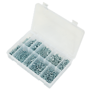 Sealey Self Tapping Screw Assortment 600pc Countersunk Pozi Zinc AB065STCP Sealey - Dynamic Drive