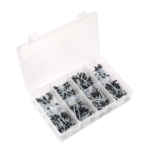 Sealey Rivet Assortment 200pc Black Anodised AB074BR Sealey - Dynamic Drive