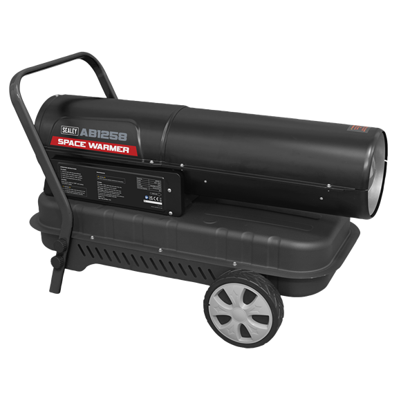 Sealey Space Warmerï Paraffin/Kerosene/Diesel Heater 125000Btu/hr with Wheels Sealey - Dynamic Drive