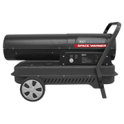 Sealey Space Warmerï Paraffin/Kerosene/Diesel Heater 125000Btu/hr with Wheels Sealey - Dynamic Drive