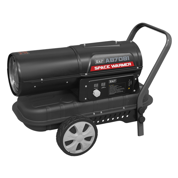Sealey Space Warmerï Paraffin/Kerosene/Diesel Heater 70000Btu/hr with Wheels Sealey - Dynamic Drive