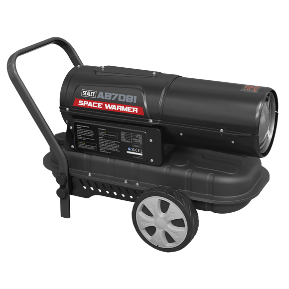 Sealey Space Warmerï Paraffin/Kerosene/Diesel Heater 70000Btu/hr with Wheels Sealey - Dynamic Drive