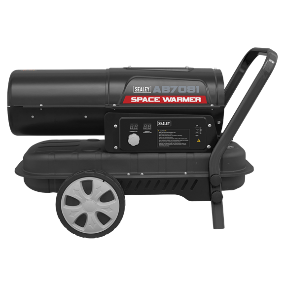 Sealey Space Warmerï Paraffin/Kerosene/Diesel Heater 70000Btu/hr with Wheels Sealey - Dynamic Drive