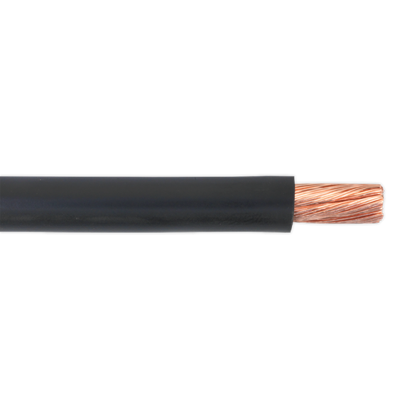 Sealey Automotive Starter Cable 196/0.40mm 25mm 170A 10m Black AC25SQBK Sealey - Dynamic Drive