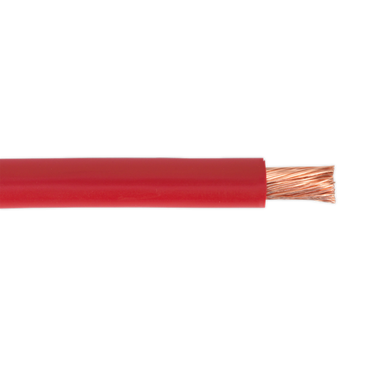 Sealey Automotive Starter Cable 196/0.40mm 25mm 170A 10m Red AC25SQRE Sealey - Dynamic Drive