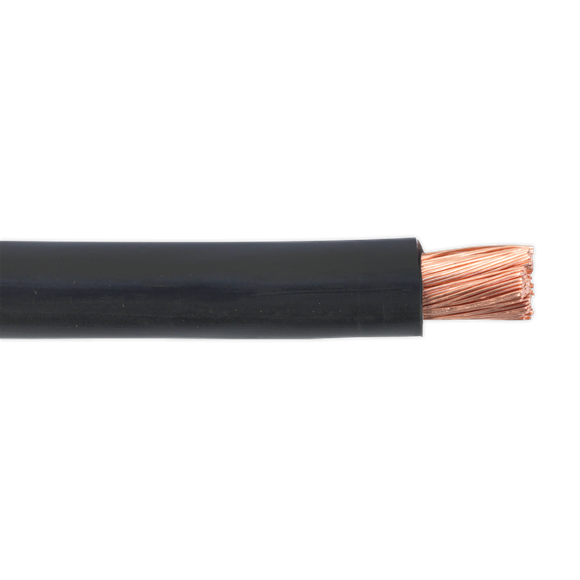 Sealey Automotive Starter Cable 315/0.40mm 40mm 300A 10m Black AC40SQBK Sealey - Dynamic Drive