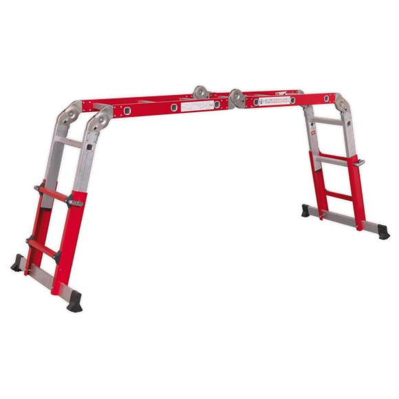 Sealey Aluminium Multipurpose Ladder EN 131 Adjustable Height AFPL2 Sealey - Dynamic Drive