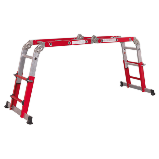 Sealey Aluminium Multipurpose Ladder EN 131 Adjustable Height AFPL2 Sealey - Dynamic Drive