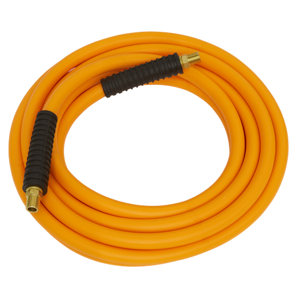 Sealey Air Hose 10m x8mm Hybrid High-Visibility with 1/4"BSP Unions AHHC10 Sealey - Dynamic Drive