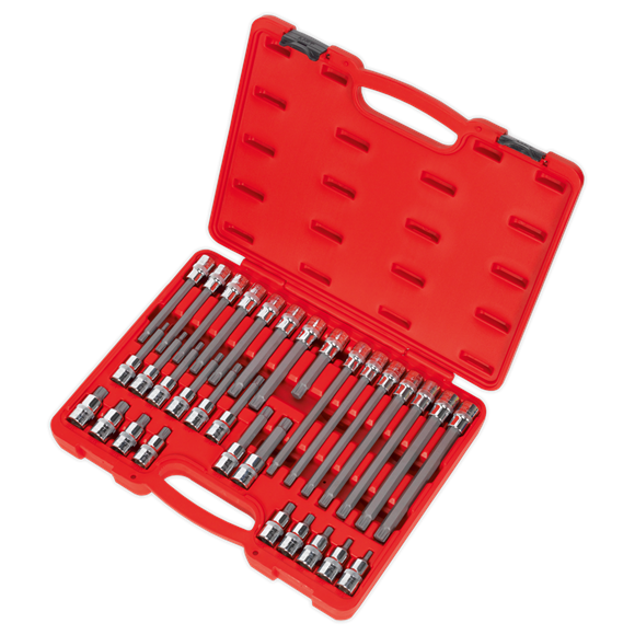 Sealey Ribe Socket Bit Set 32pc 1/2"Sq Drive AK2198 Sealey - Dynamic Drive