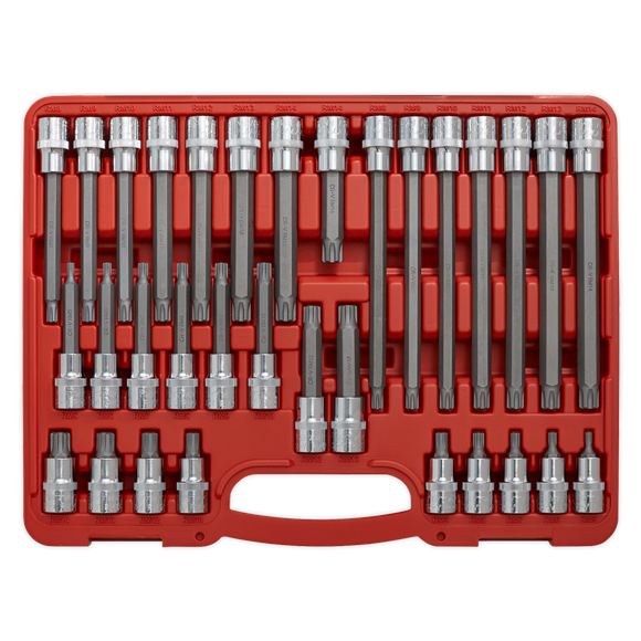 Sealey Ribe Socket Bit Set 32pc 1/2"Sq Drive AK2198 Sealey - Dynamic Drive