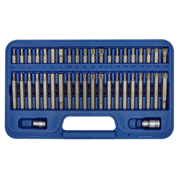 Sealey TRX-Star*/Hex/Spline Bit Set 42pc 3/8" & 1/2"Sq Drive AK219 Sealey - Dynamic Drive